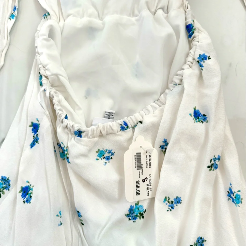 Sky to Moon Mini Dress Floral Bridal Engagement Fairycore Honeymoon Size Small - Picture 9 of 11